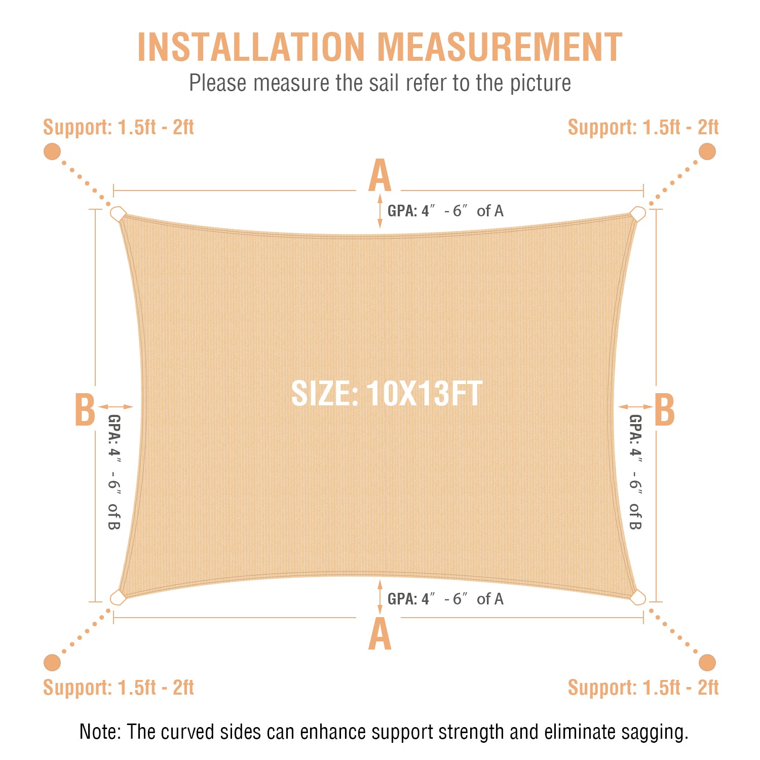 Duerer Rectangle Sun Shade Sail Canopy