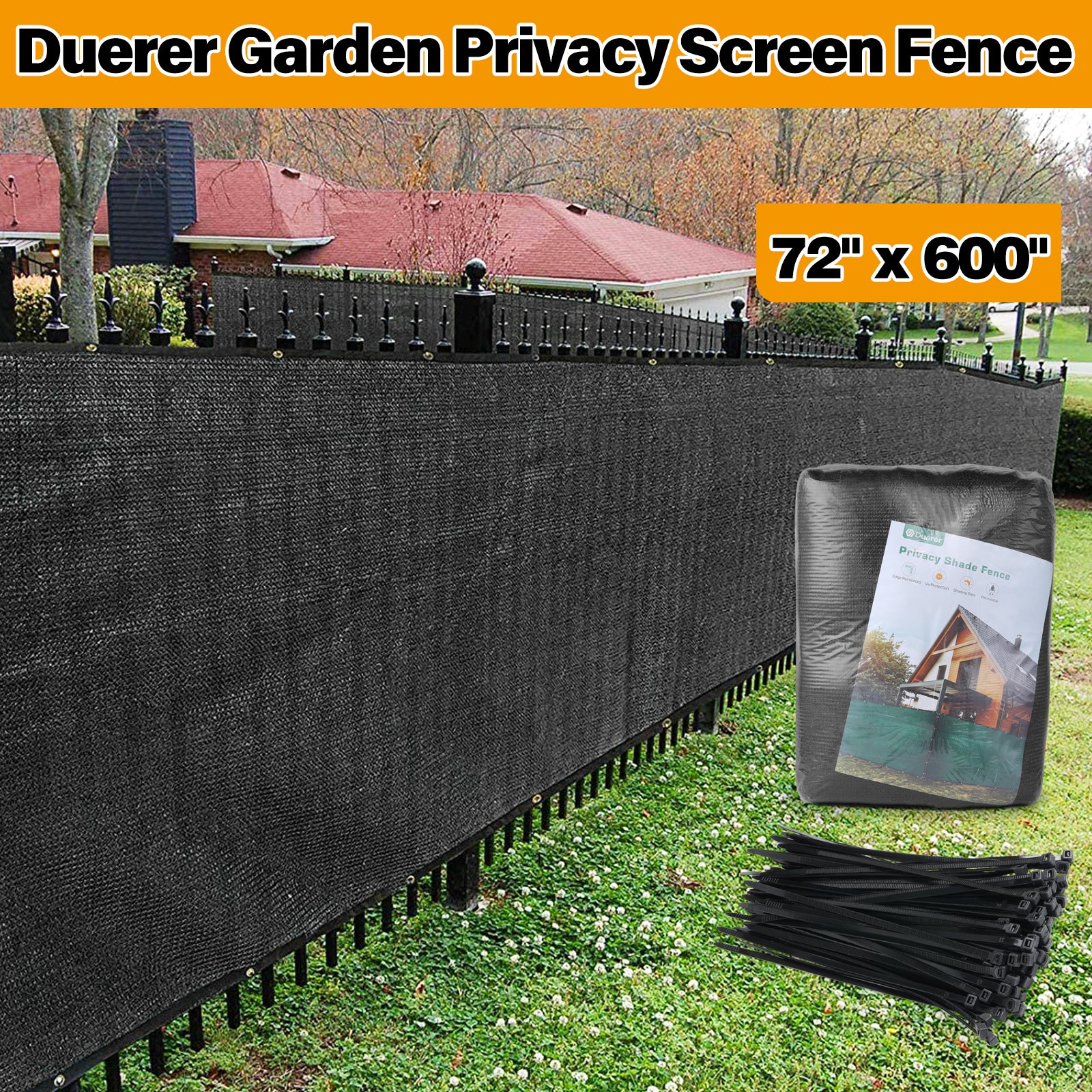 Duerer Privacy Screen Fence (Black)