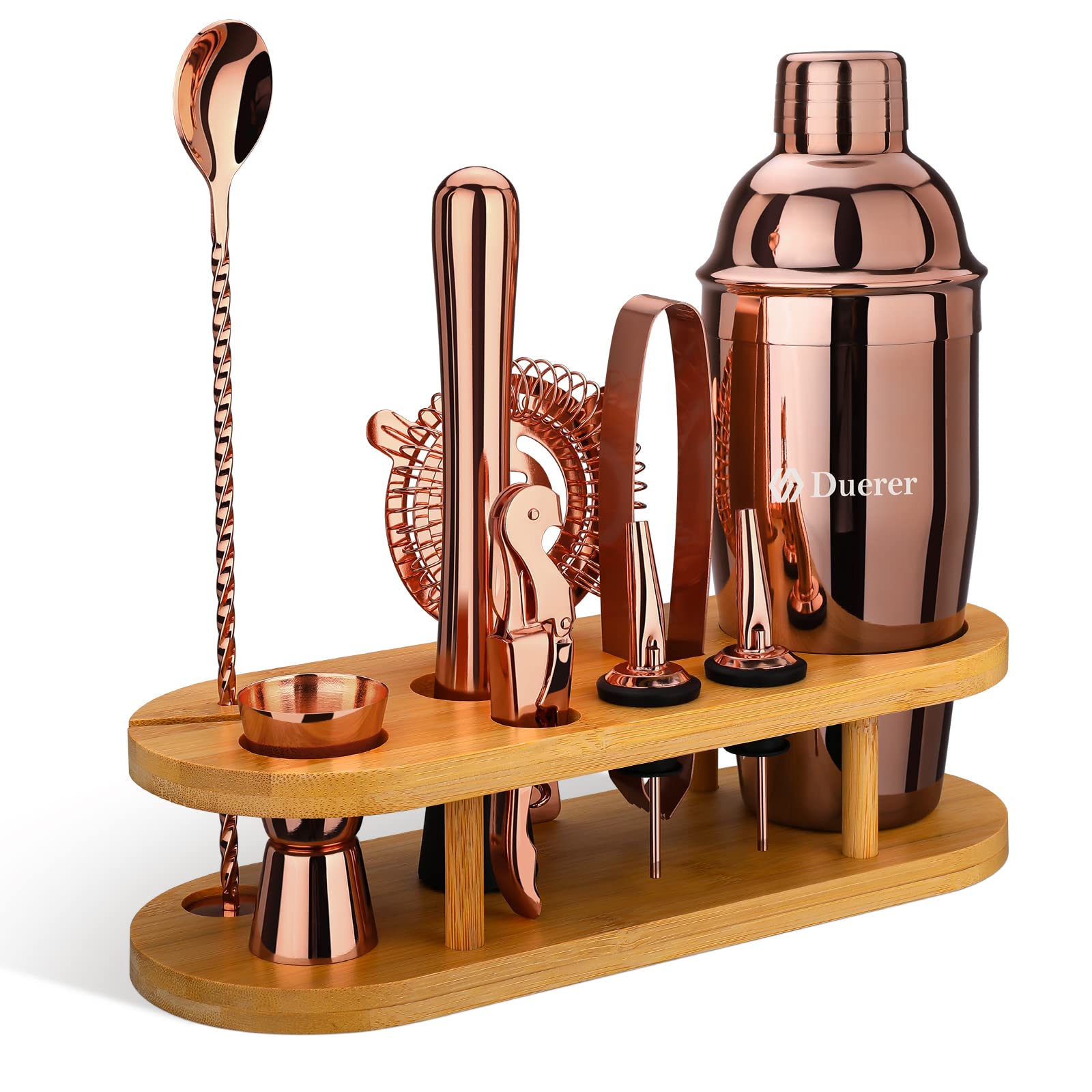 Duerer Bartender Kit Cocktail Shaker Set 11-Piece(Gold)