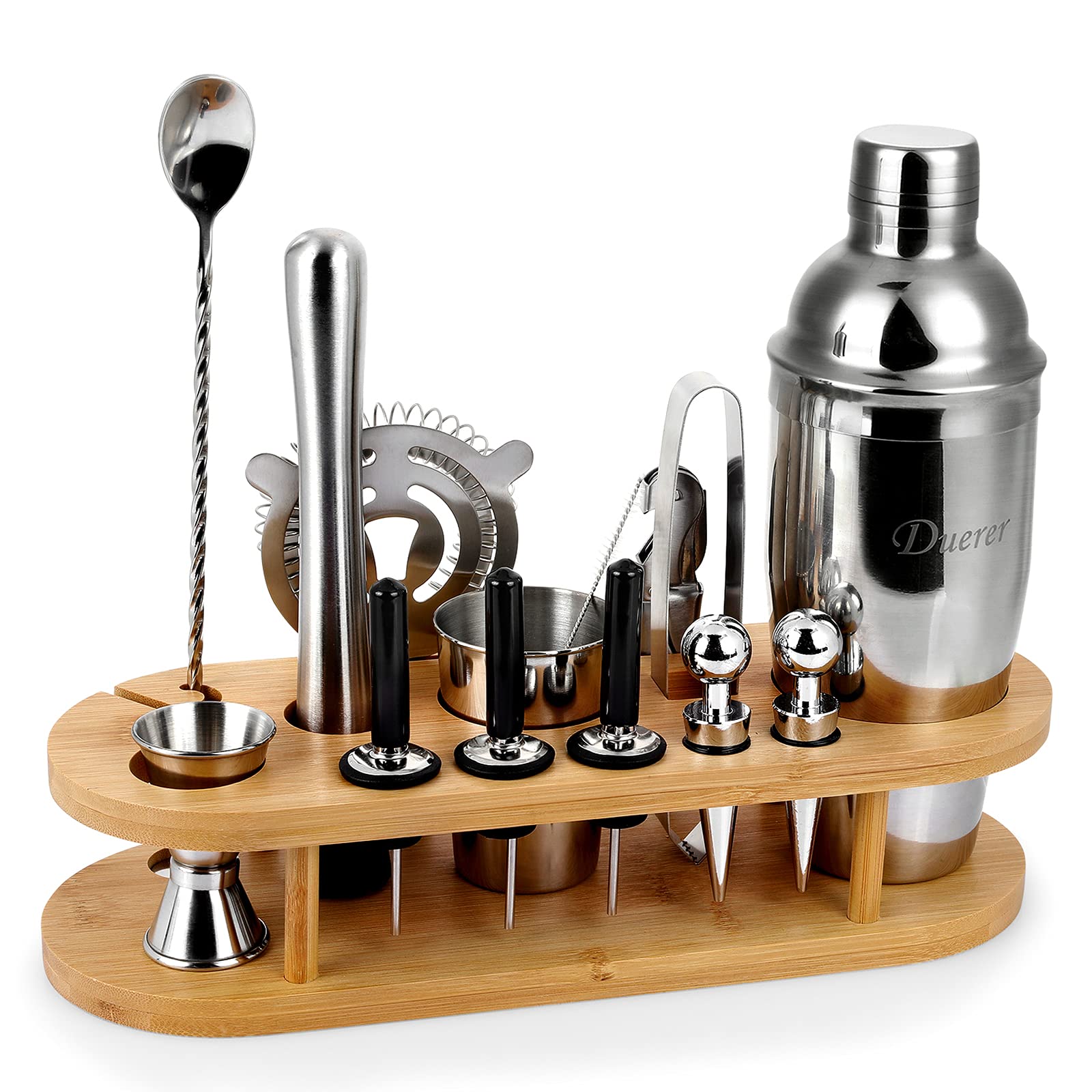 Duerer Bartender Kit with Stand, 11-Piece Cocktail Kit with