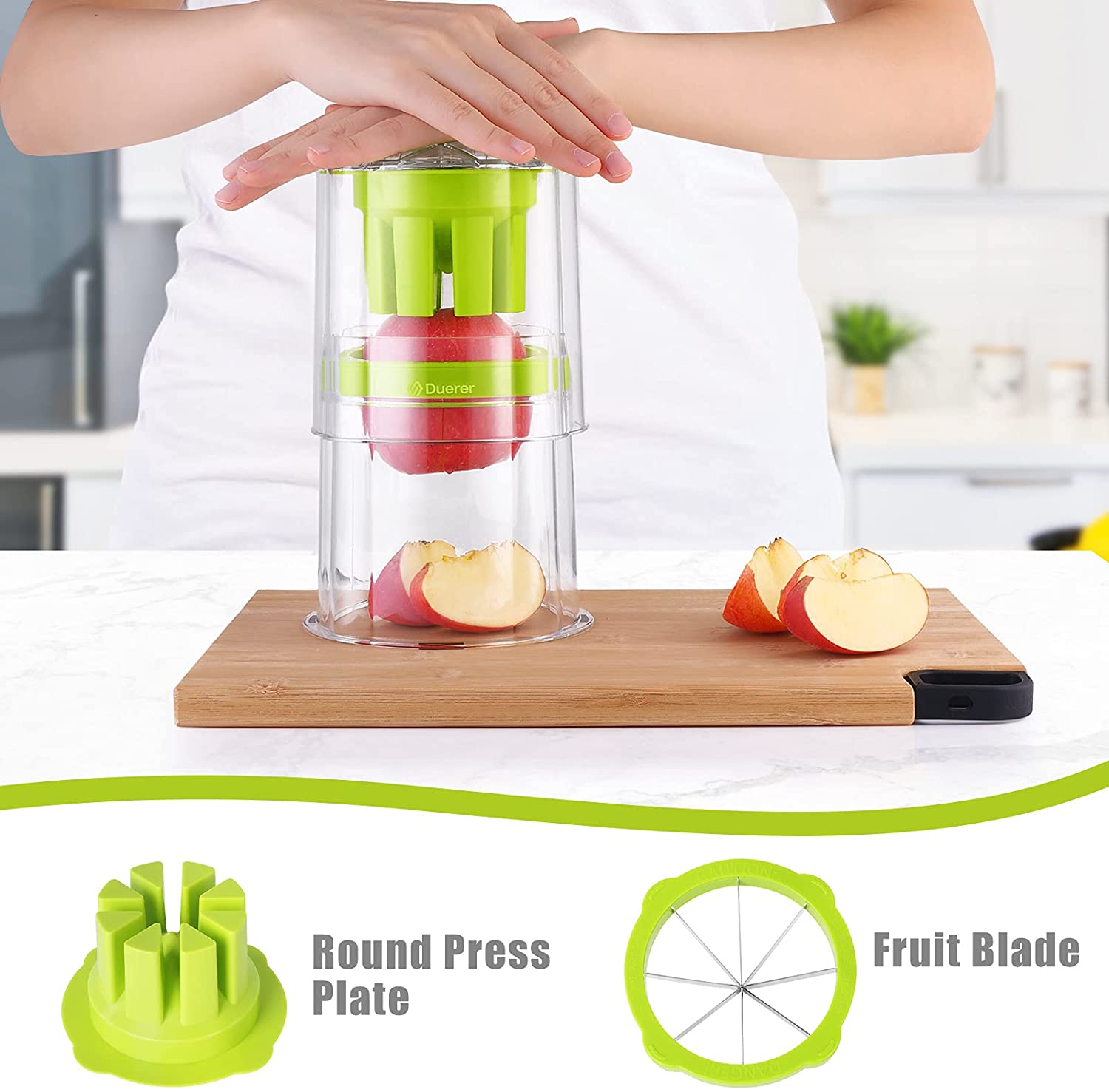 Stainless Steel French Fry Cutter Potato Slicer Multifunction Vegetable  Fruit Chopper with 2 Blades for Tomato Potato Cooking
